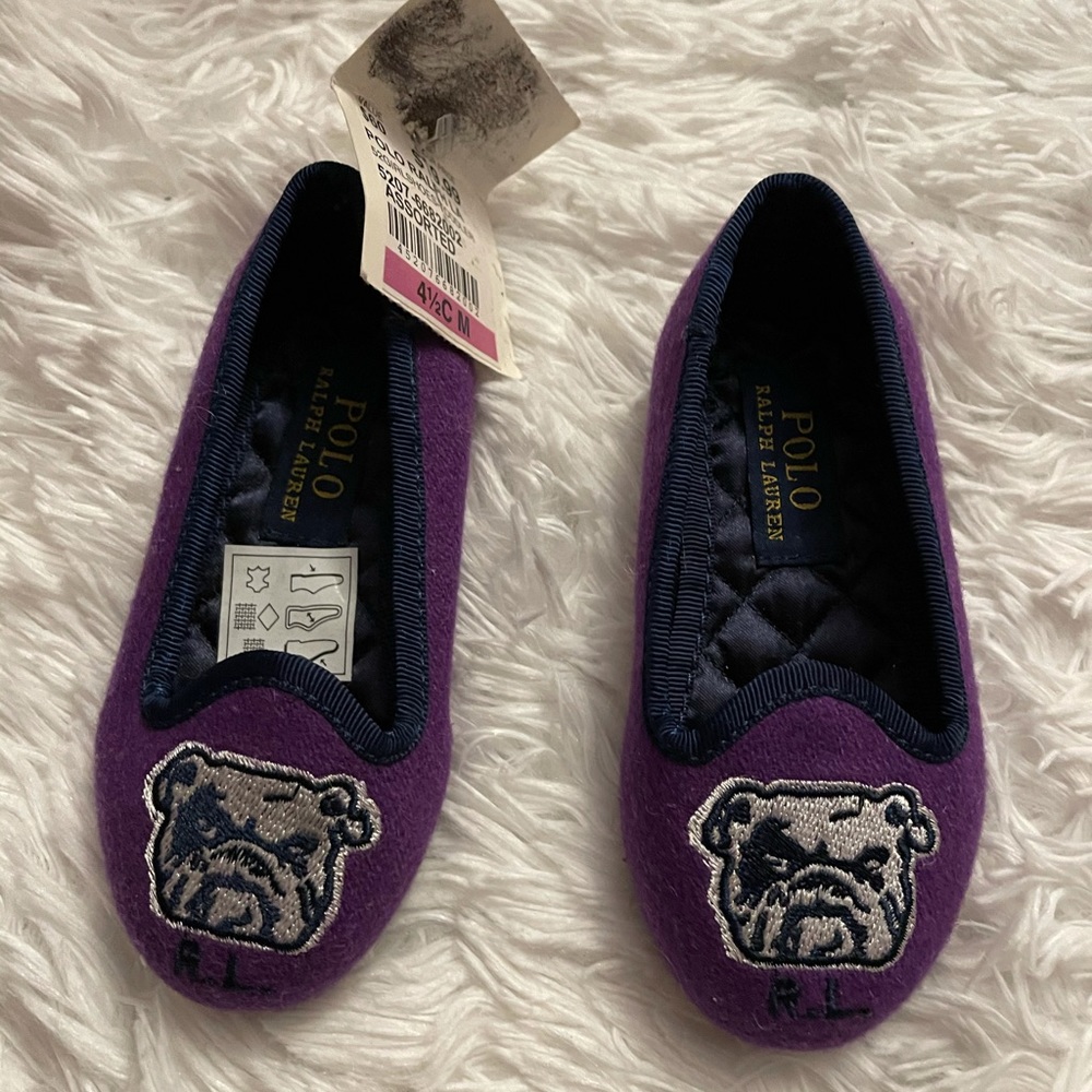 Purple Polo Flats for Baby Girl!